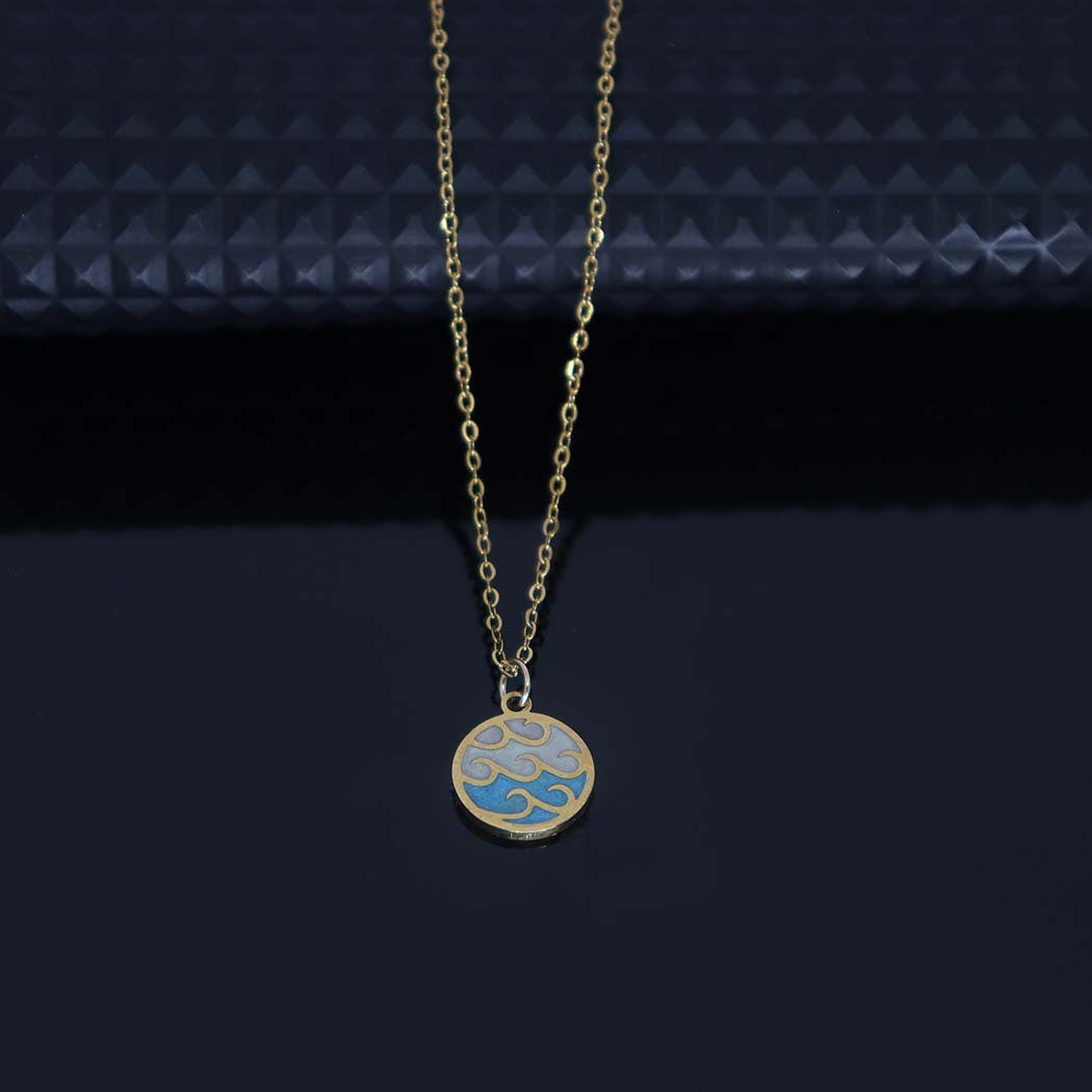 Elegant Blue Wave Necklace