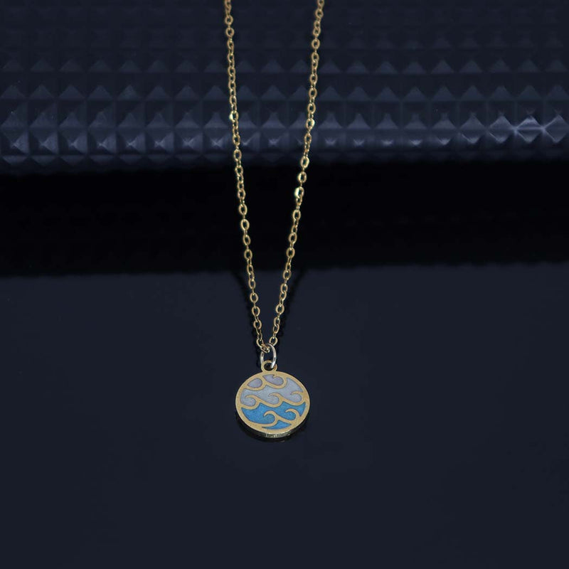 Elegant Blue Wave Necklace