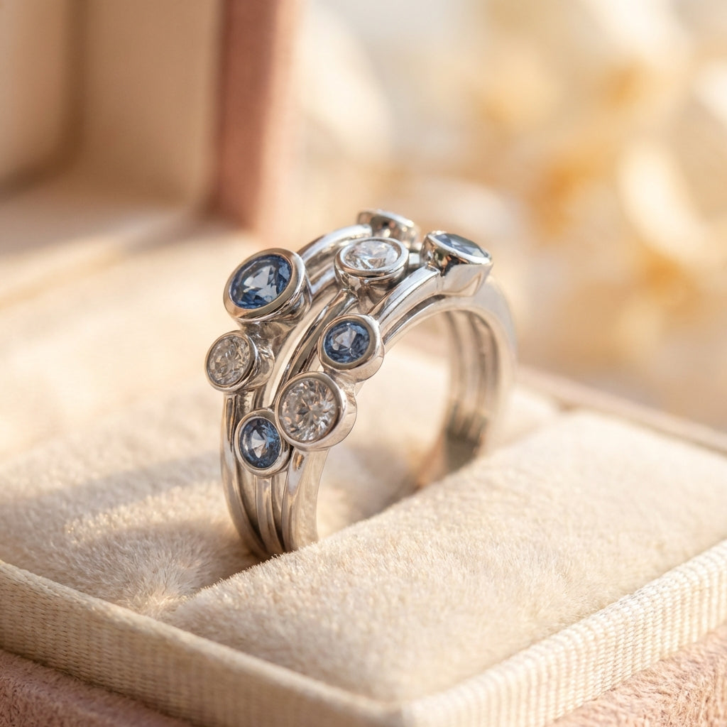Elegant Blue Zircon Ring