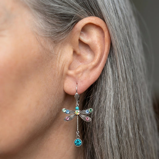 Carved Dragonfly Earrings