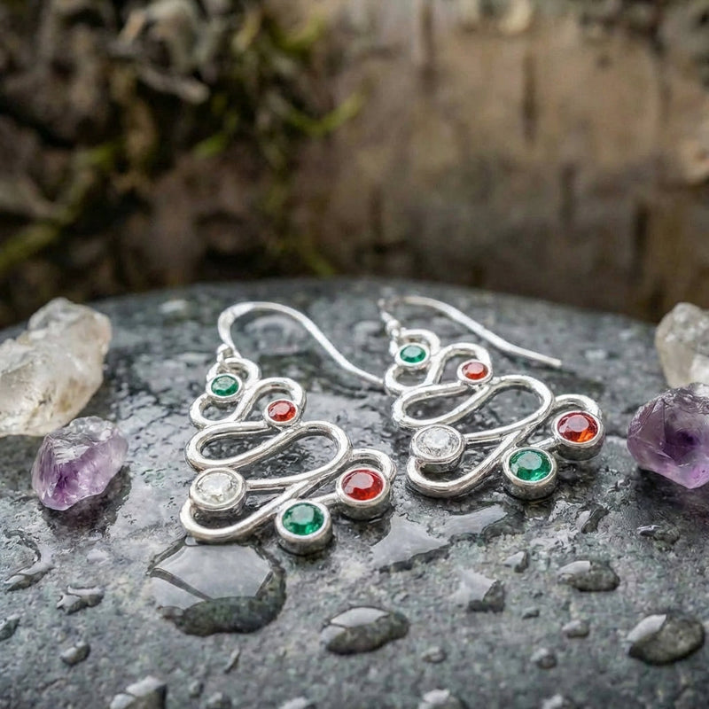 Elegant Christmas Tree Earrings