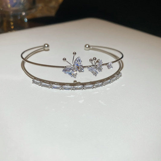 Elegant Crystal Butterfly Bracelet