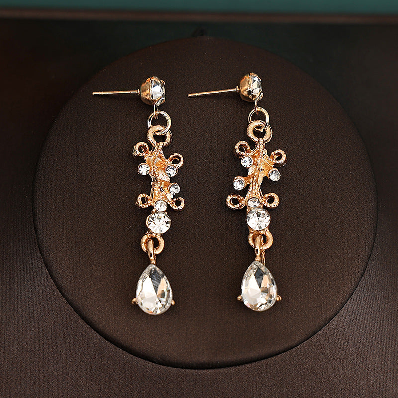 Elegant Crystal Drop Earrings