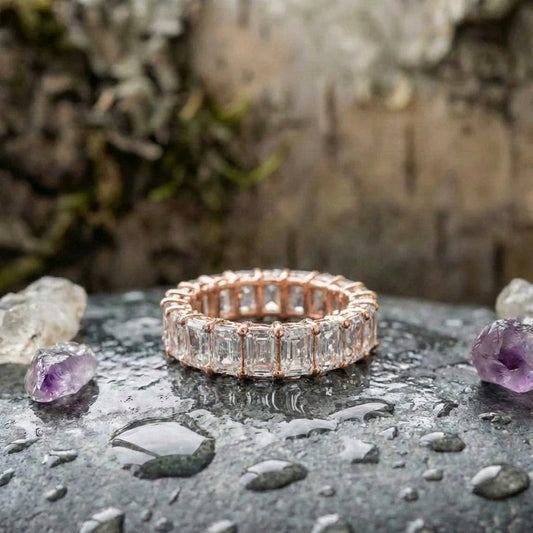 Elegant Crystal Engagement Ring