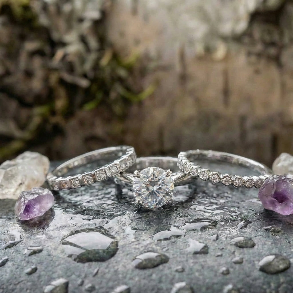 Elegant Crystal Ring Set