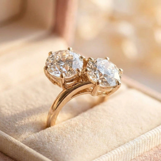 Elegant Double Crystal Ring