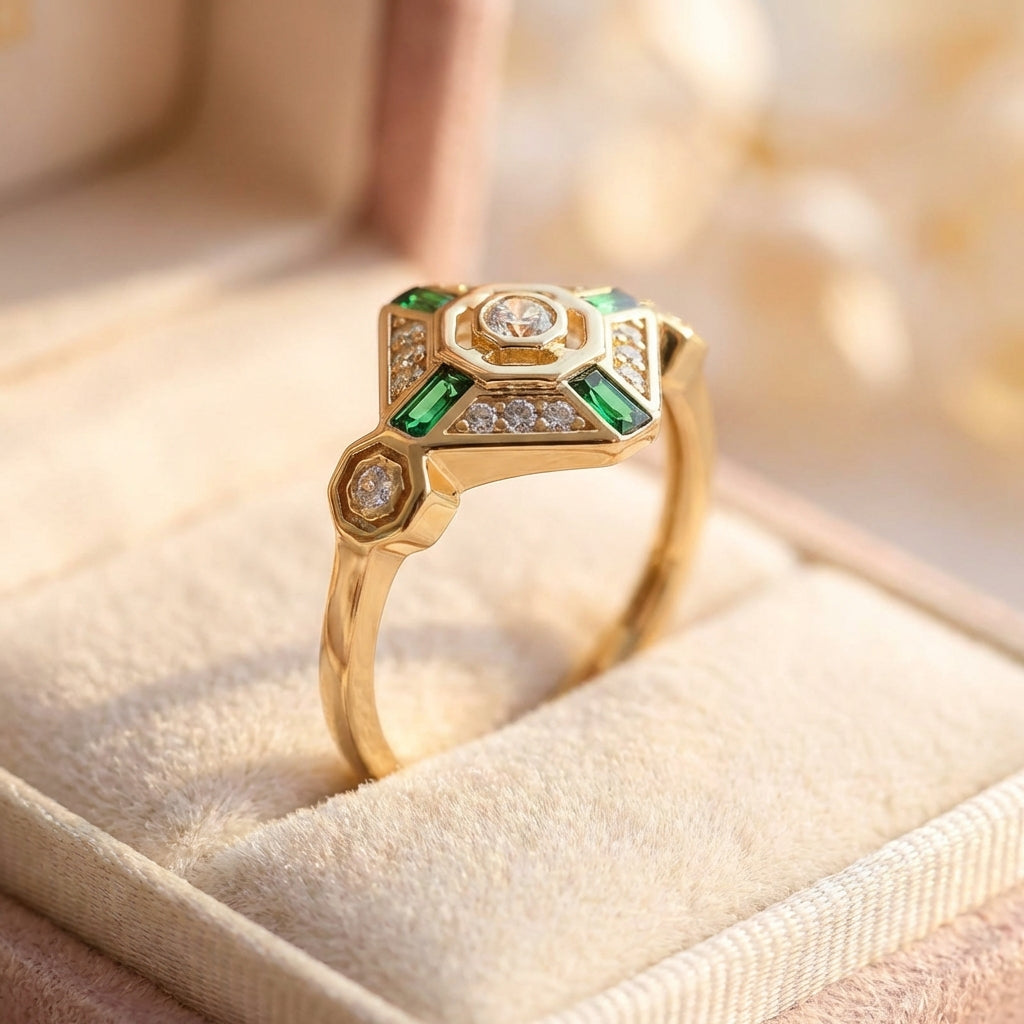 Elegant Emerald Palace Ring