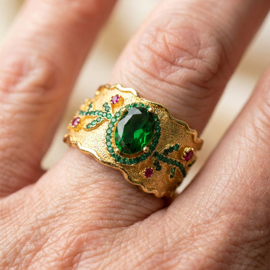 Emerald Statement Ring
