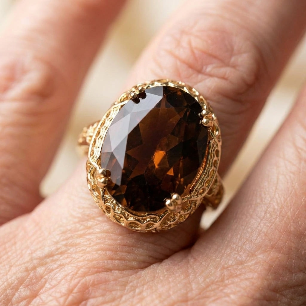 Garnet Cocktail Ring