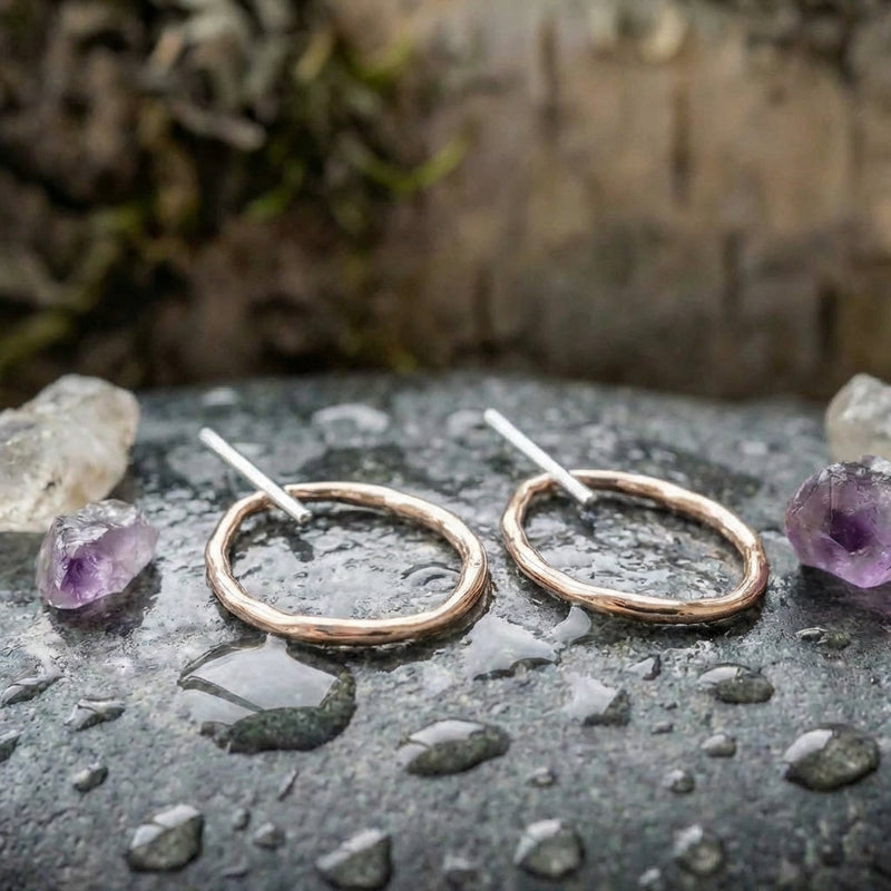 Elegant Gold Oval Earrings