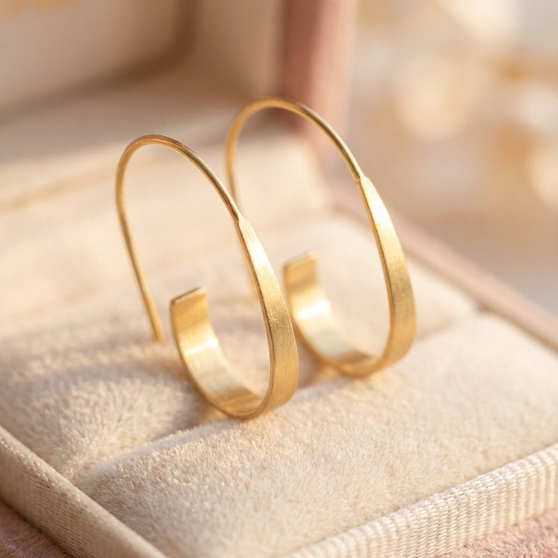 Elegant Gold Spiral Earrings