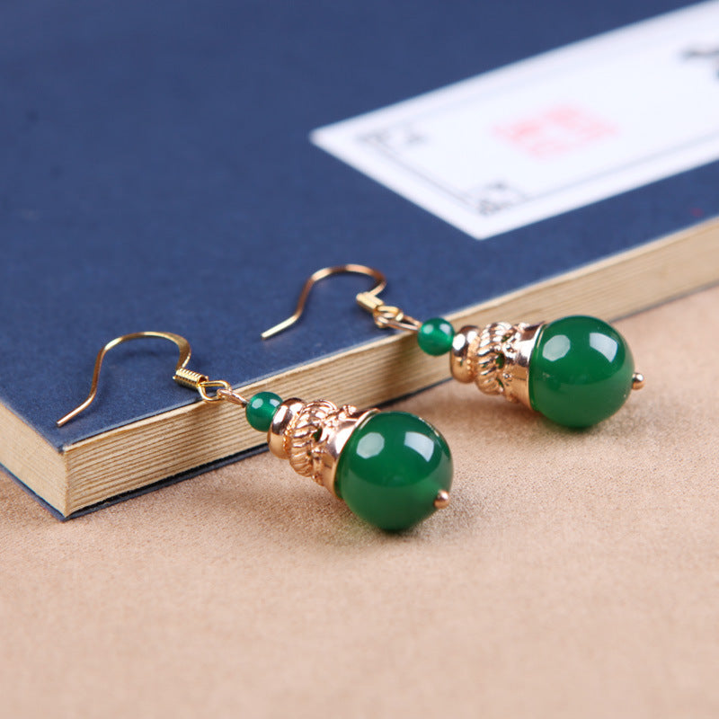 Elegant Green Jade Earrings