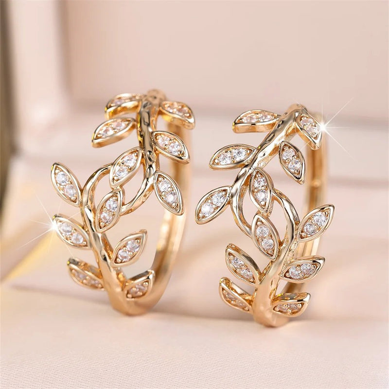 Elegant Leaf Hoop