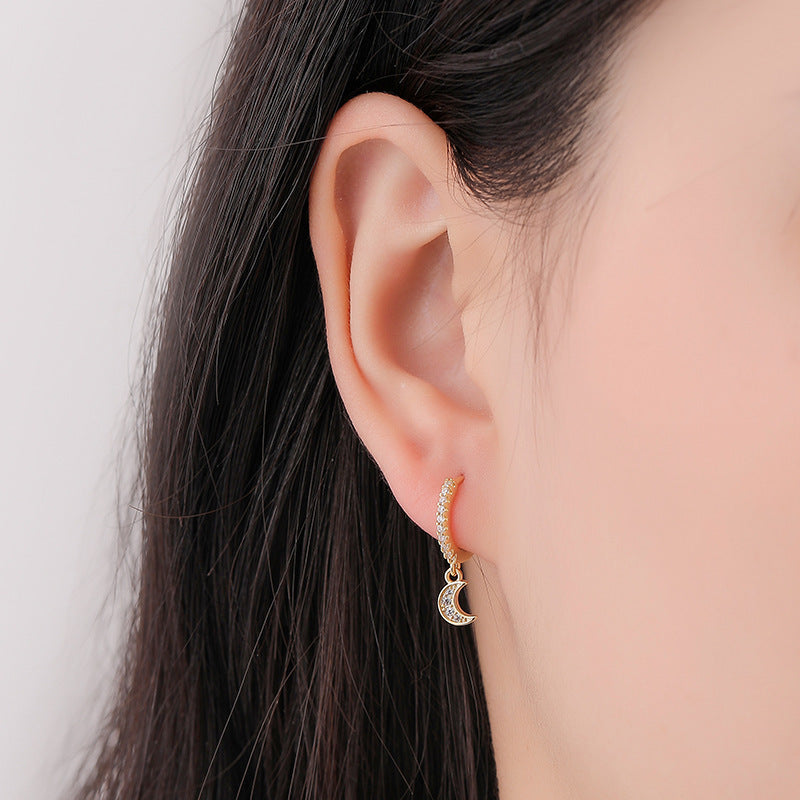Elegant Moon Drop Earrings