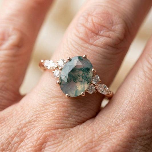 Moss Agate Ring