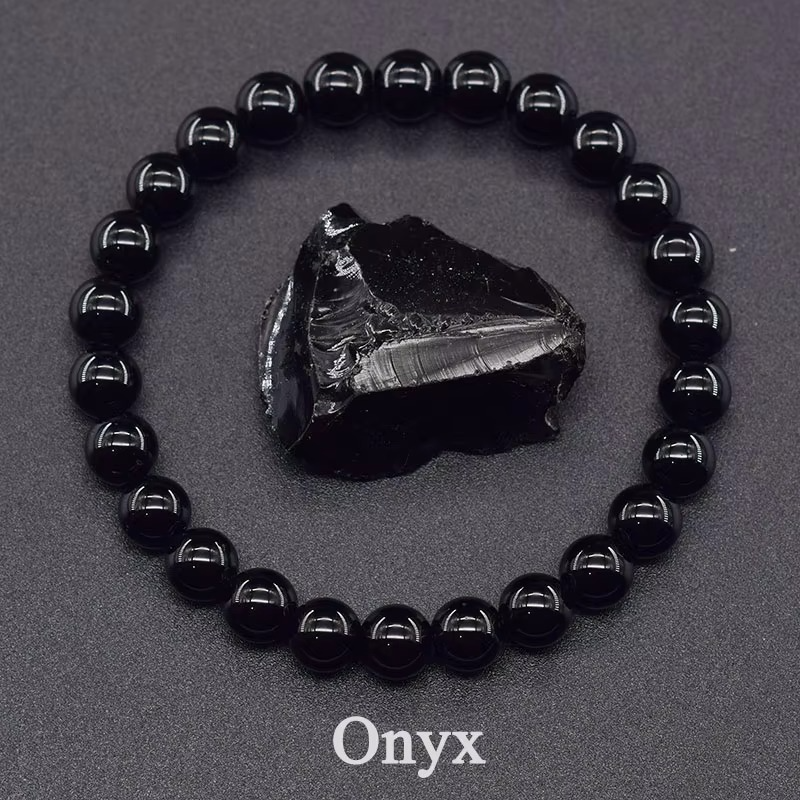 Elegant Onyx Beaded Bracelet