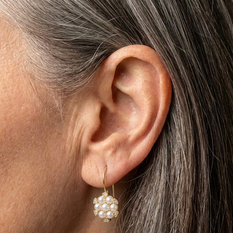 Pearl Diamond Earrings