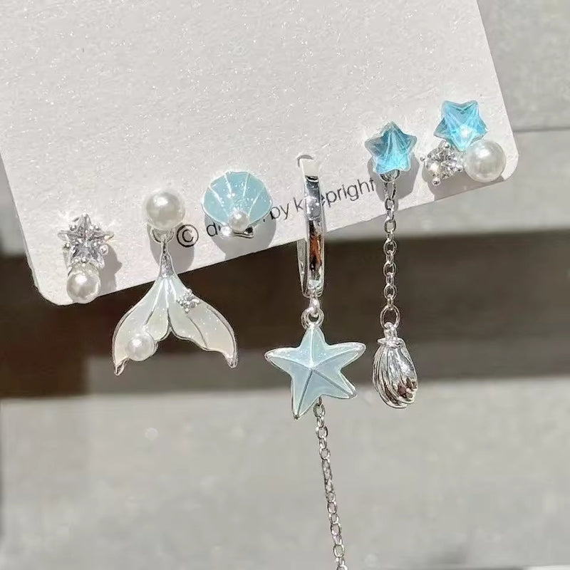 Elegant Pearl Starfish Necklace