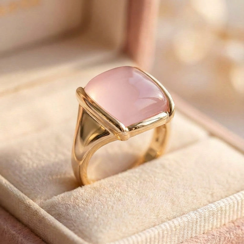 Elegant Pink Stone Ring