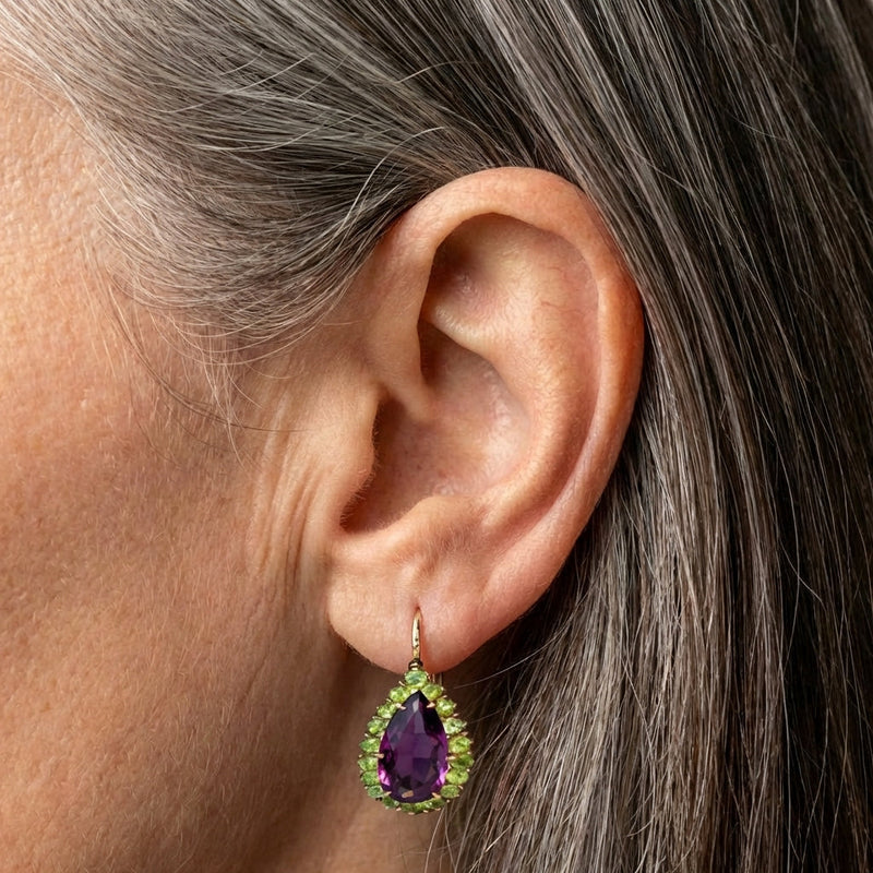 Purple Zircon Earrings