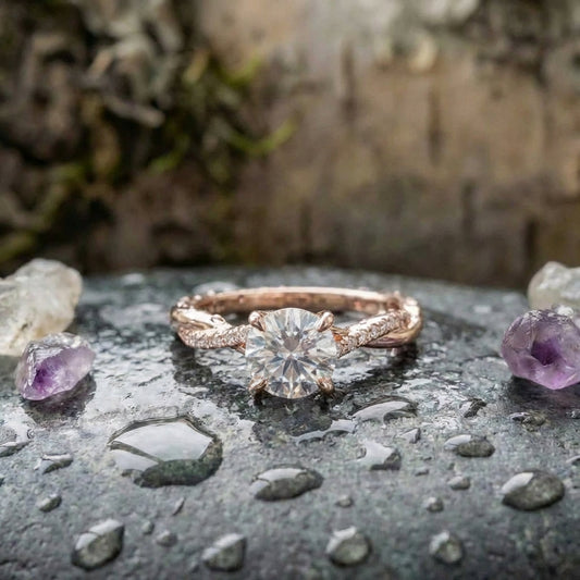 Elegant Rose Gold Diamond Ring