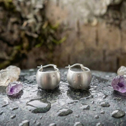 Elegant Silver Ball Earrings