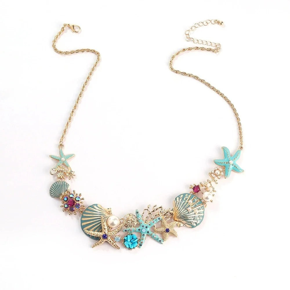 Elegant Turquoise Shell Necklace