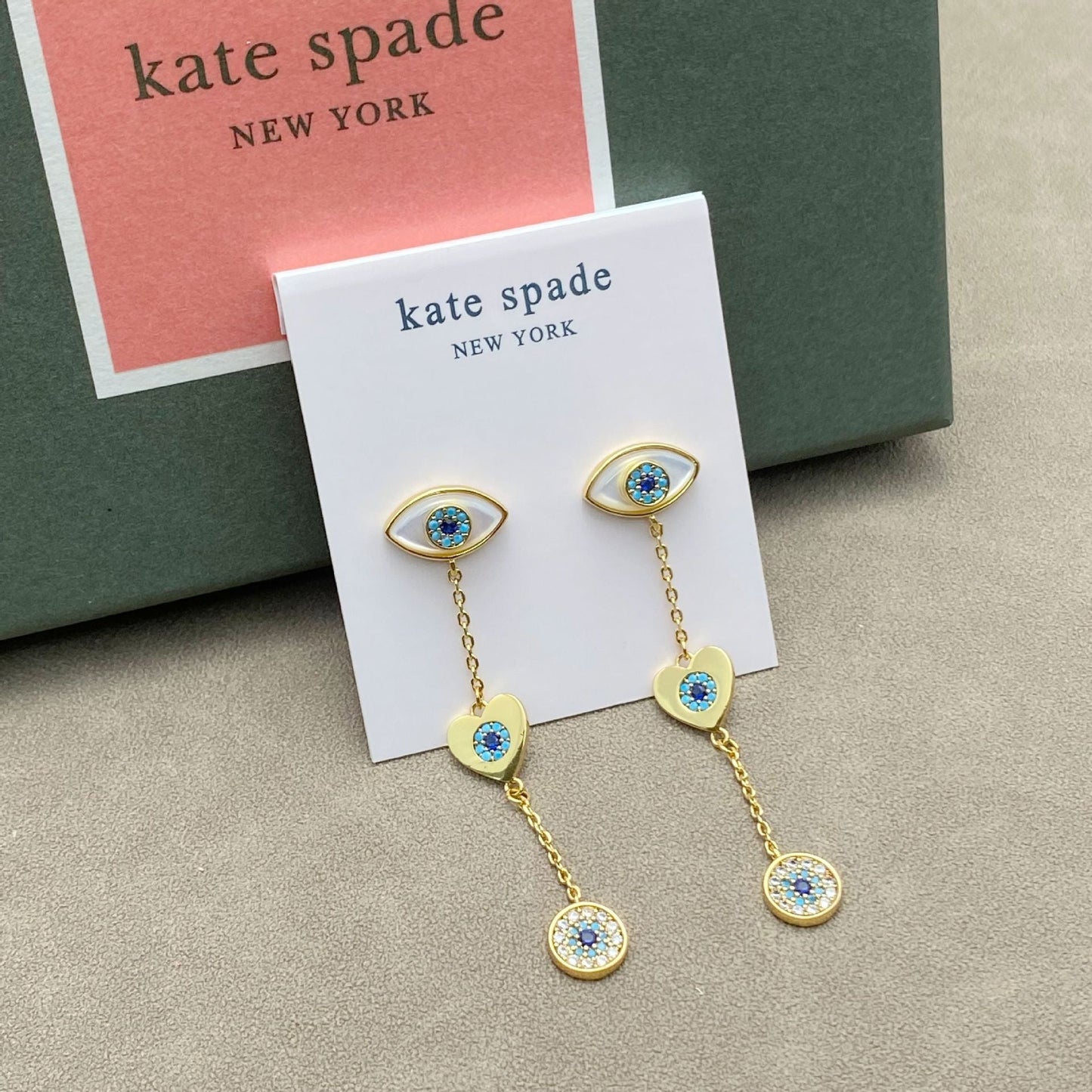 Evil Eye Gold Earrings