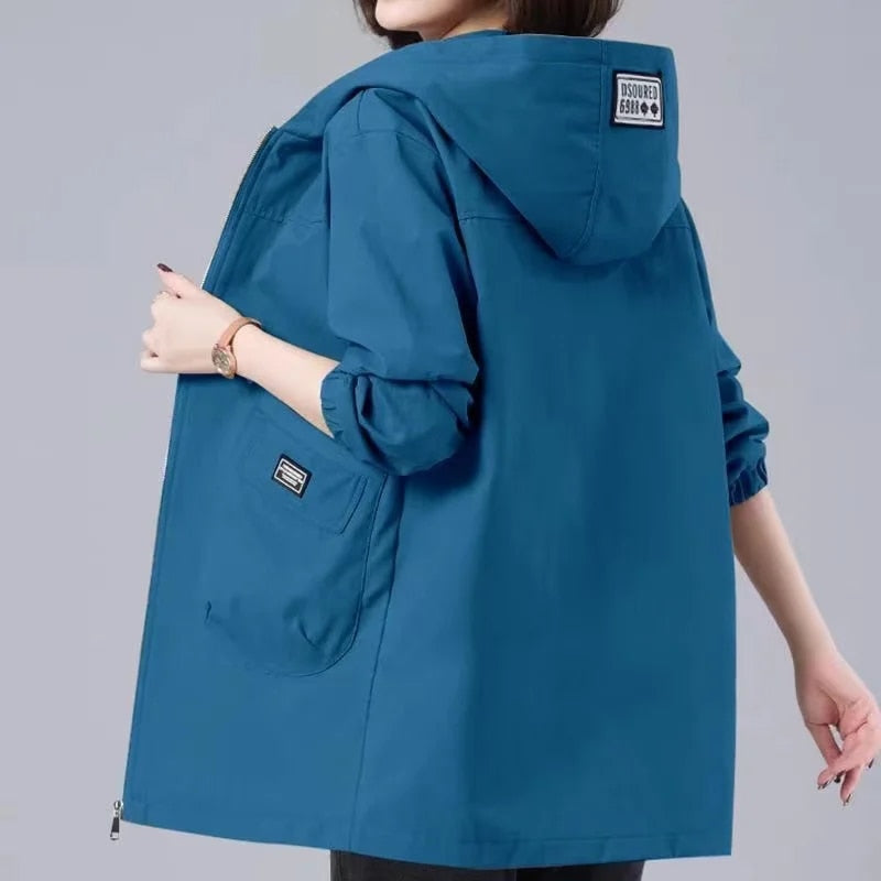 JO | Long spring coat with hood