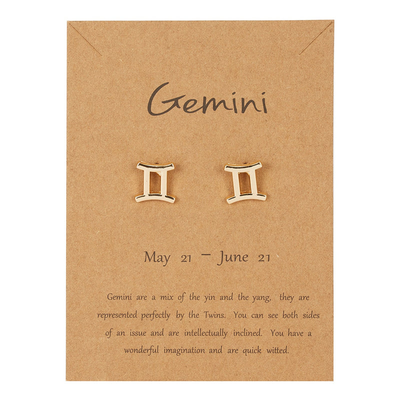 Gemini Zodiac Earrings