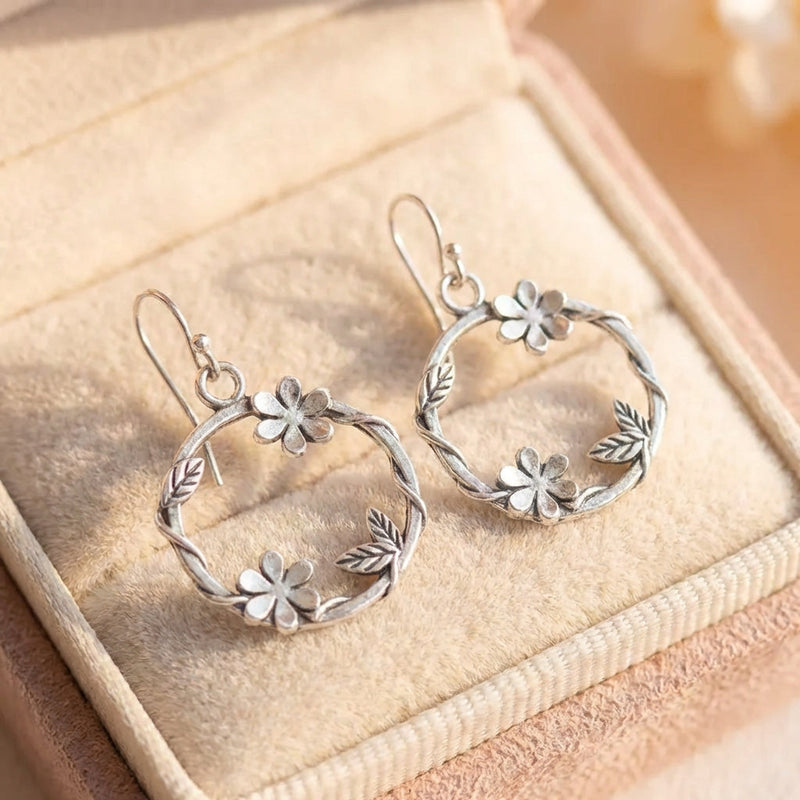 Vintage Flower Wreath Earrings