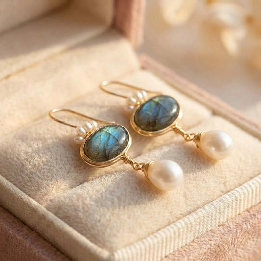 Elegant Black Pearl Earrings