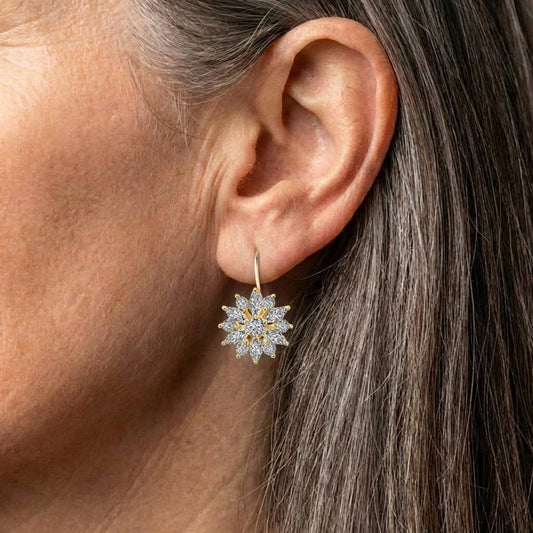Crystal Snowflake Earrings