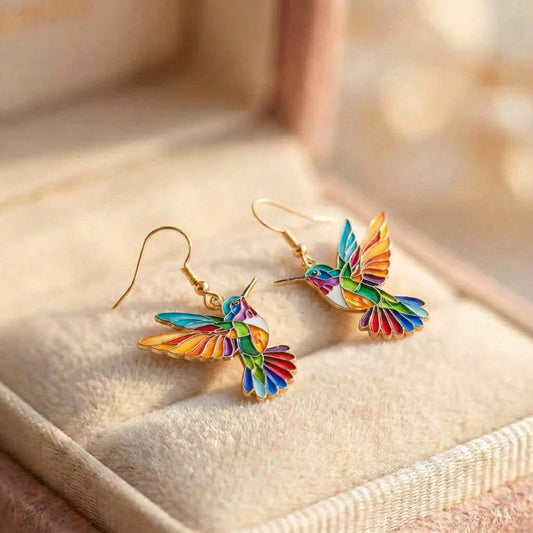 Colorful Hummingbird Earrings