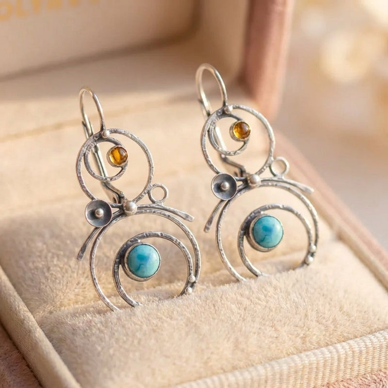 Bohemian Turquoise Dangle Earrings