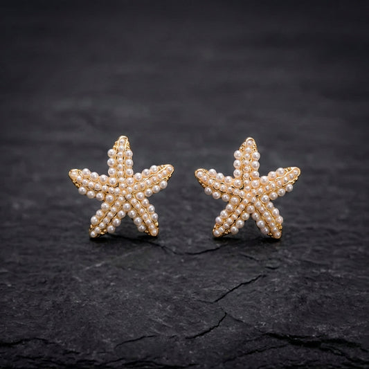 Elegant Starfish Pearl Earrings