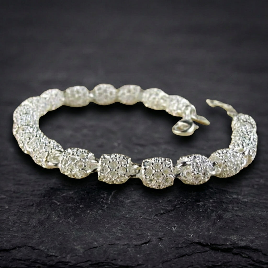 Silver Hollow Lantern Ball Charm Bracelet