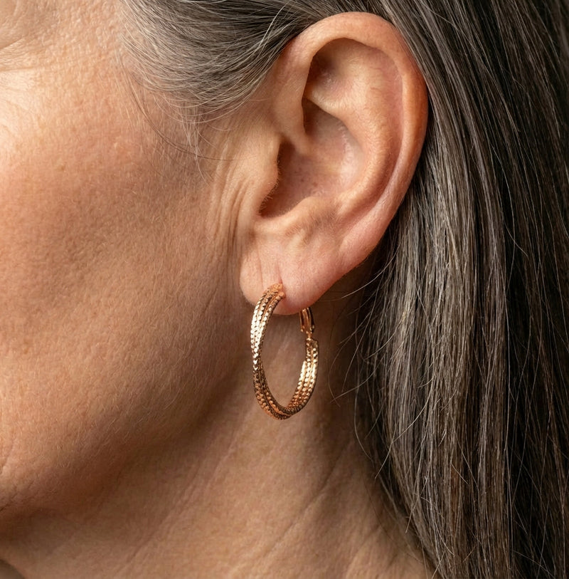Classical Cross Round Earrings