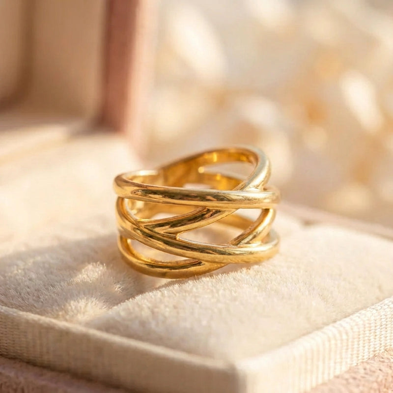 Vintage Layered Cuff Ring