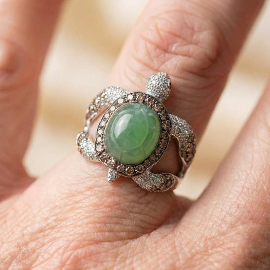 Jade Turtle Ring