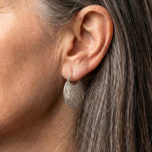 Silver Flower Earrings
