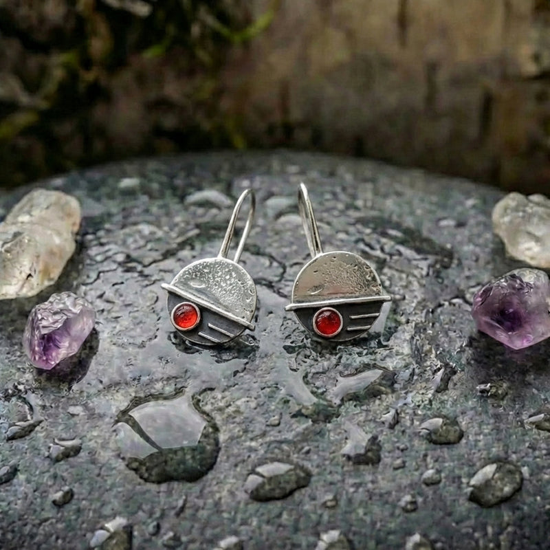 Vintage Red Stone Earrings