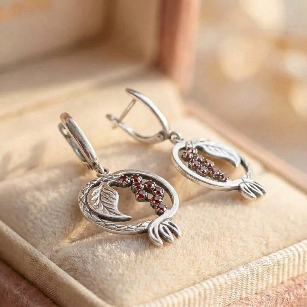 Vintage Pomegranate Earrings