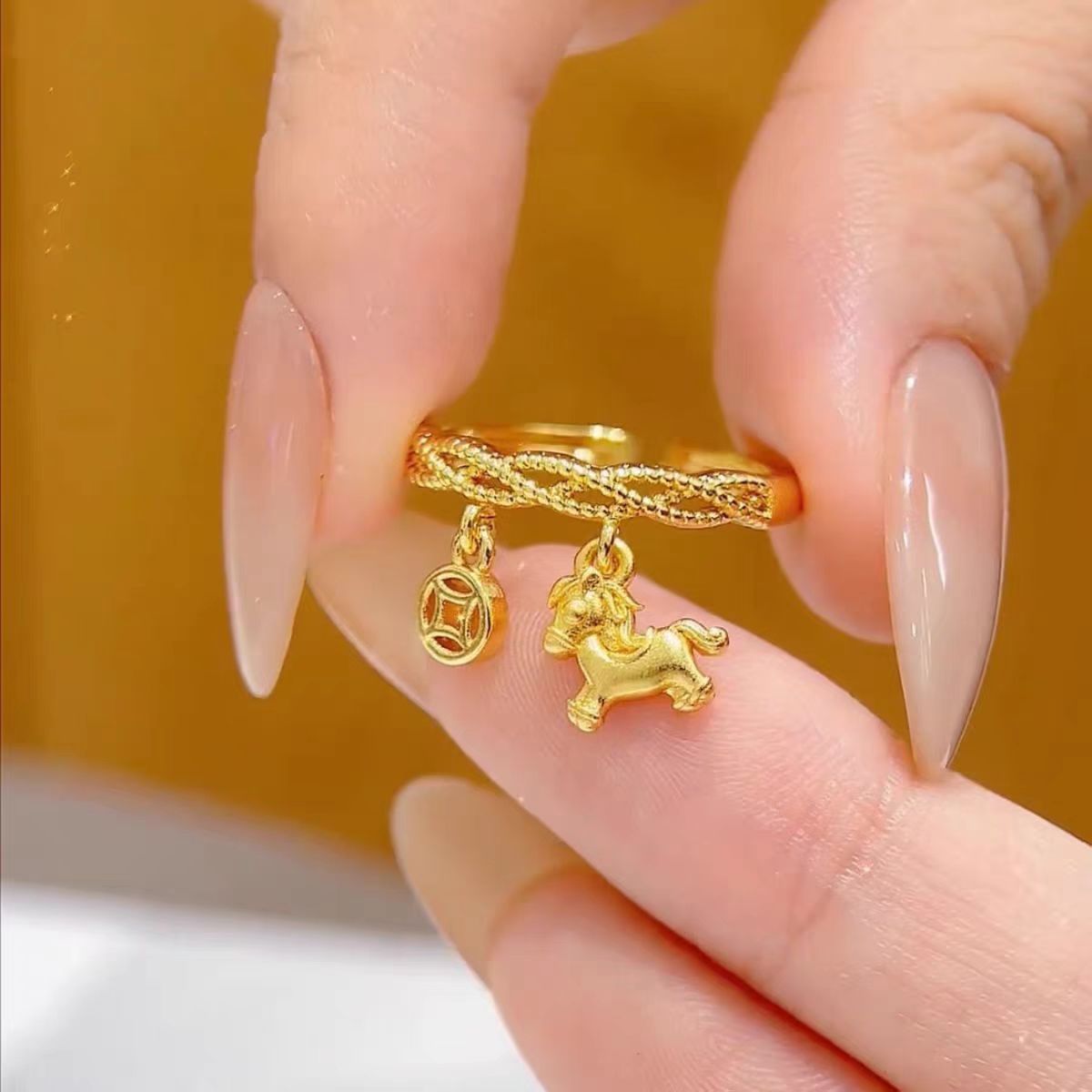 Gold Charm Ring