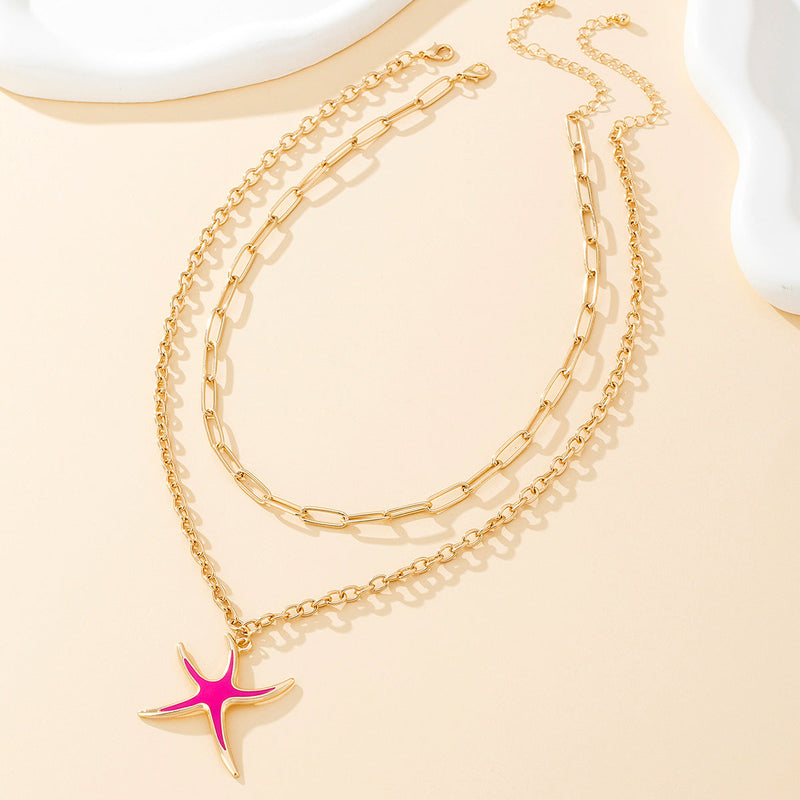 Gold Starfish Necklace