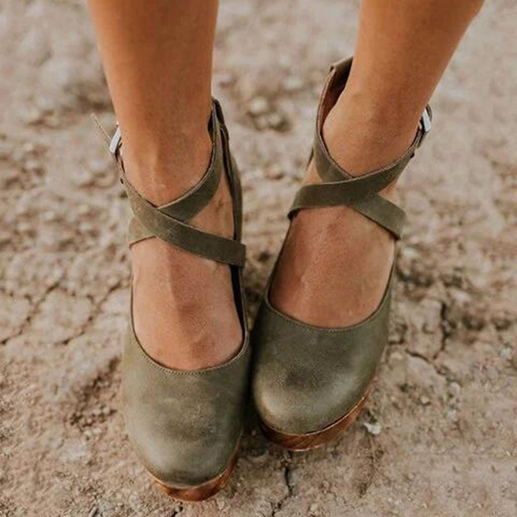 Clunky wedge shoes