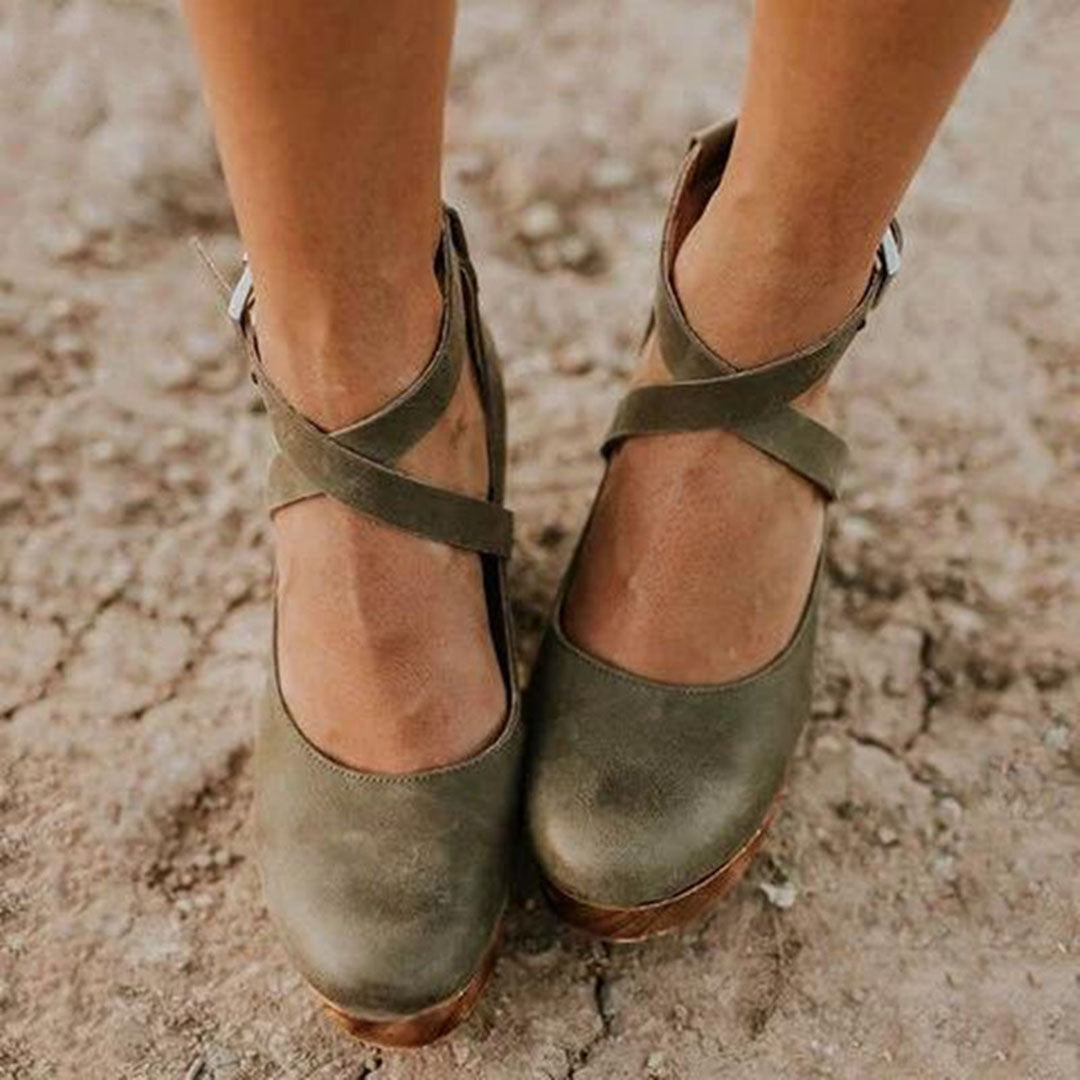 Clunky wedge shoes