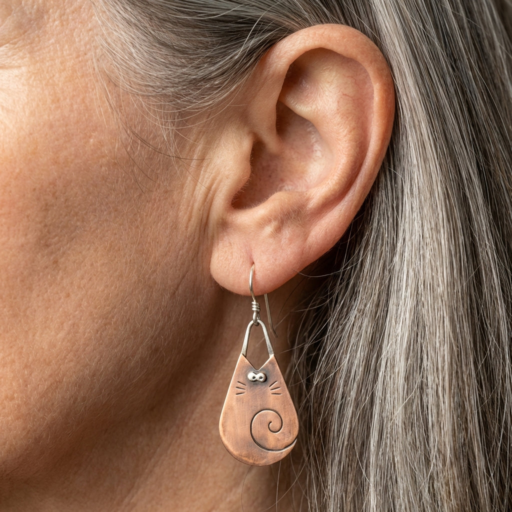 Handmade Cat Earrings