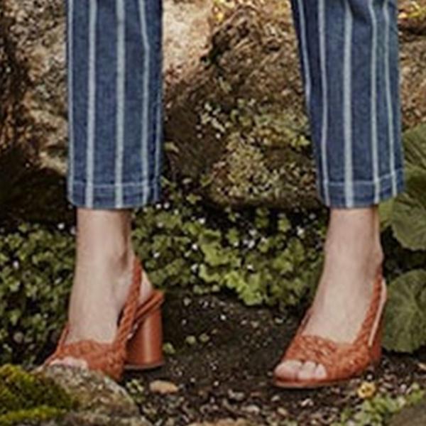 Vintage high-heeled sandals