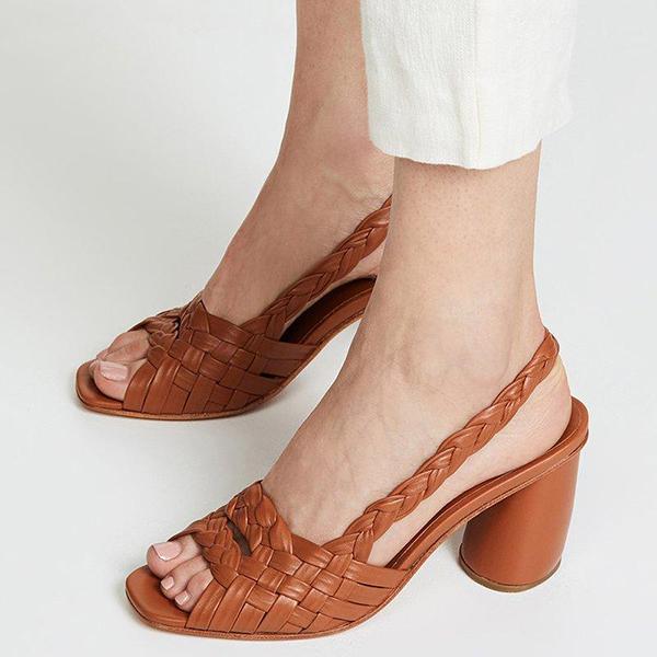 Vintage high-heeled sandals